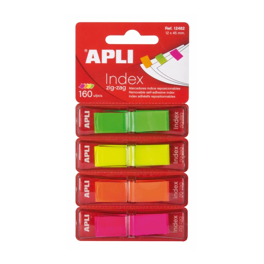 Index Zickzack Fluor Assorti 45 X 12 Mm