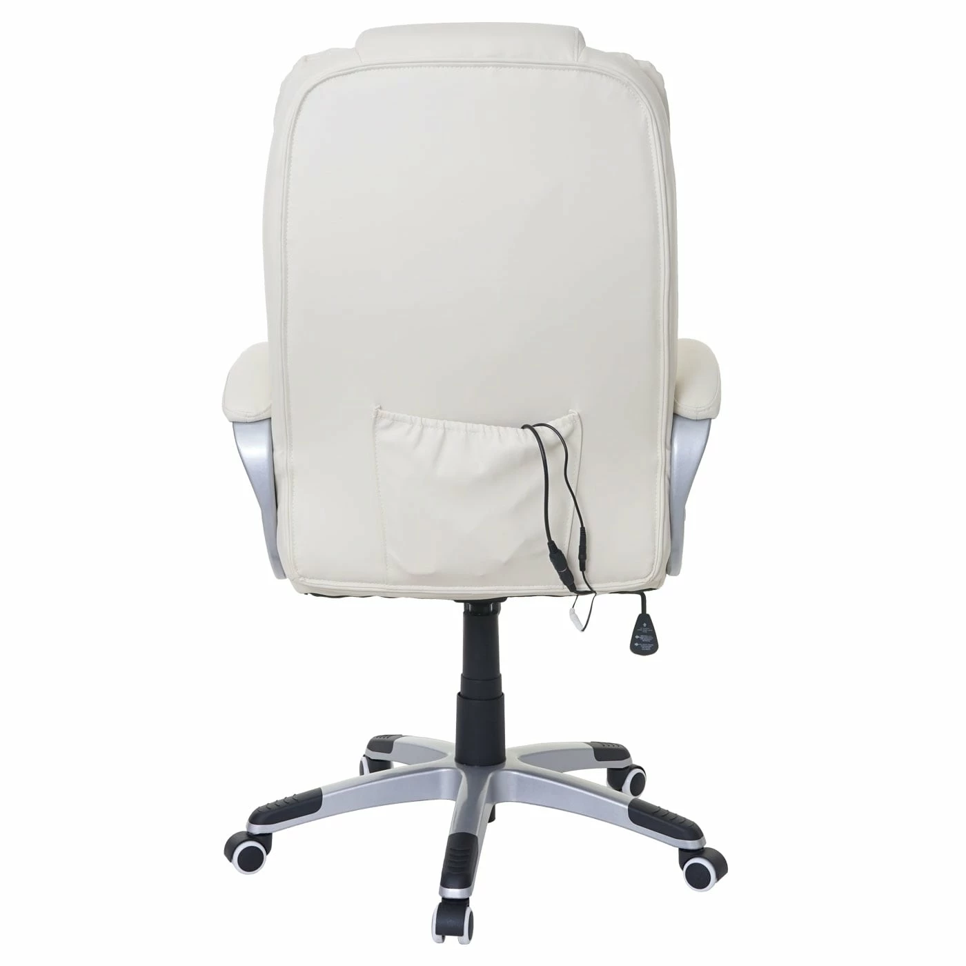 Massage-Bürostuhl Blackpool, Massagestuhl Drehstuhl Chefsessel, Kunstleder ~ Creme – Bild 6