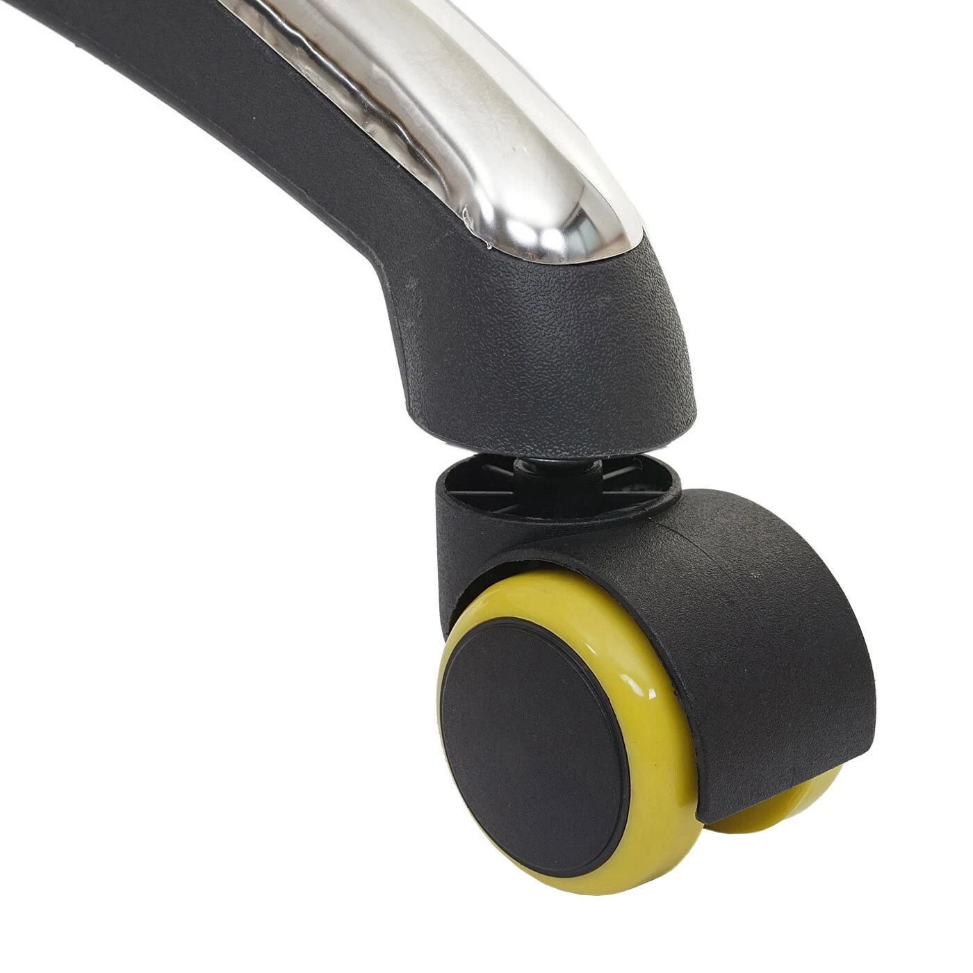 5er-Set Hartbodenrollen MCW-H86, Bürostuhl-Rollen Stuhlrollen, 150kg Belastbar 50mm ~ Gelb – Bild 2