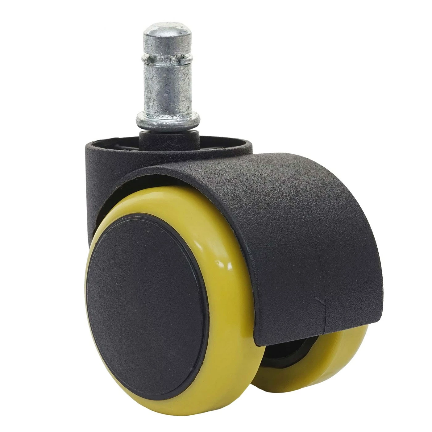 5er-Set Hartbodenrollen MCW-H86, Bürostuhl-Rollen Stuhlrollen, 150kg Belastbar 50mm ~ Gelb – Bild 3