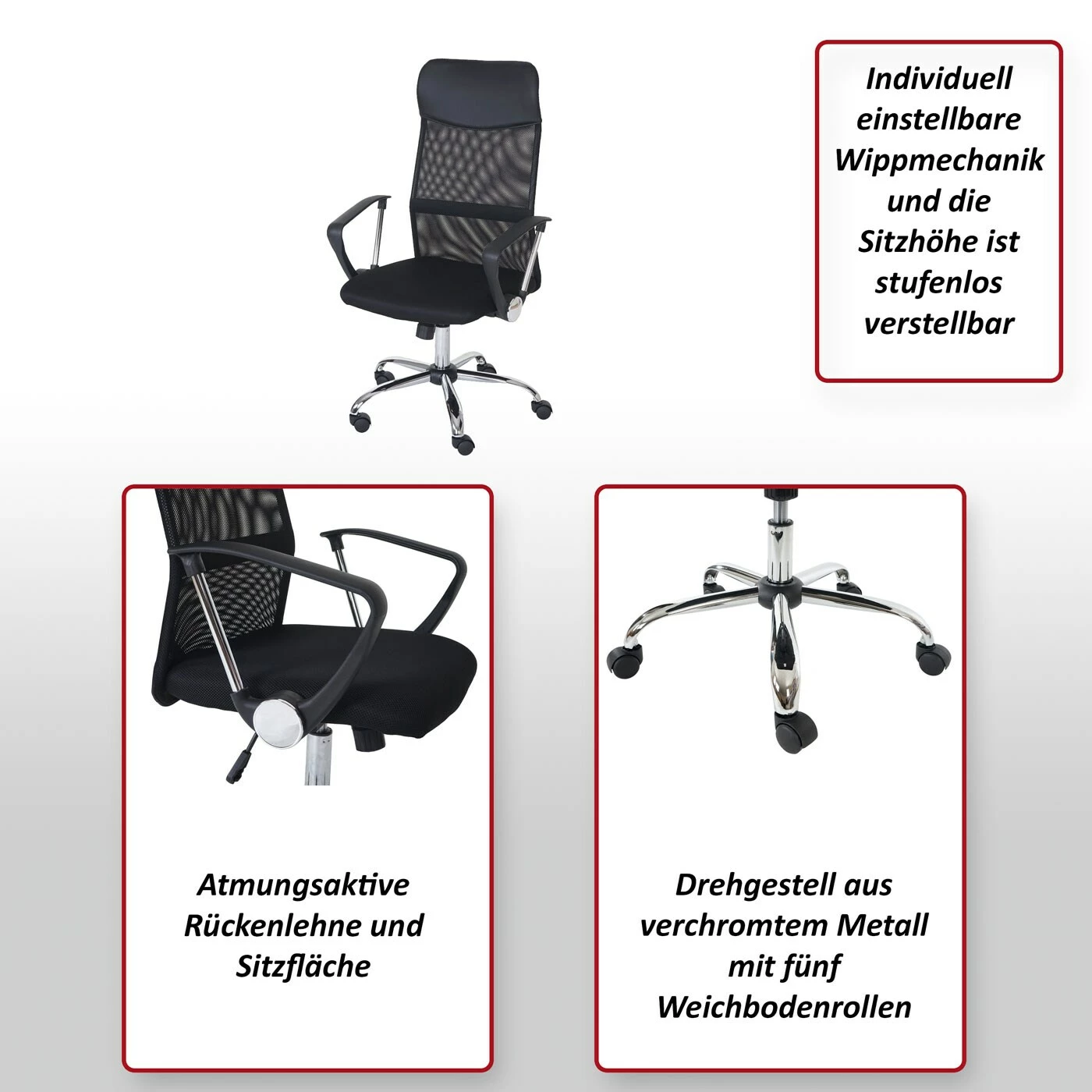 Bürostuhl Drehstuhl Schreibtischstuhl Malmö – Bild 2