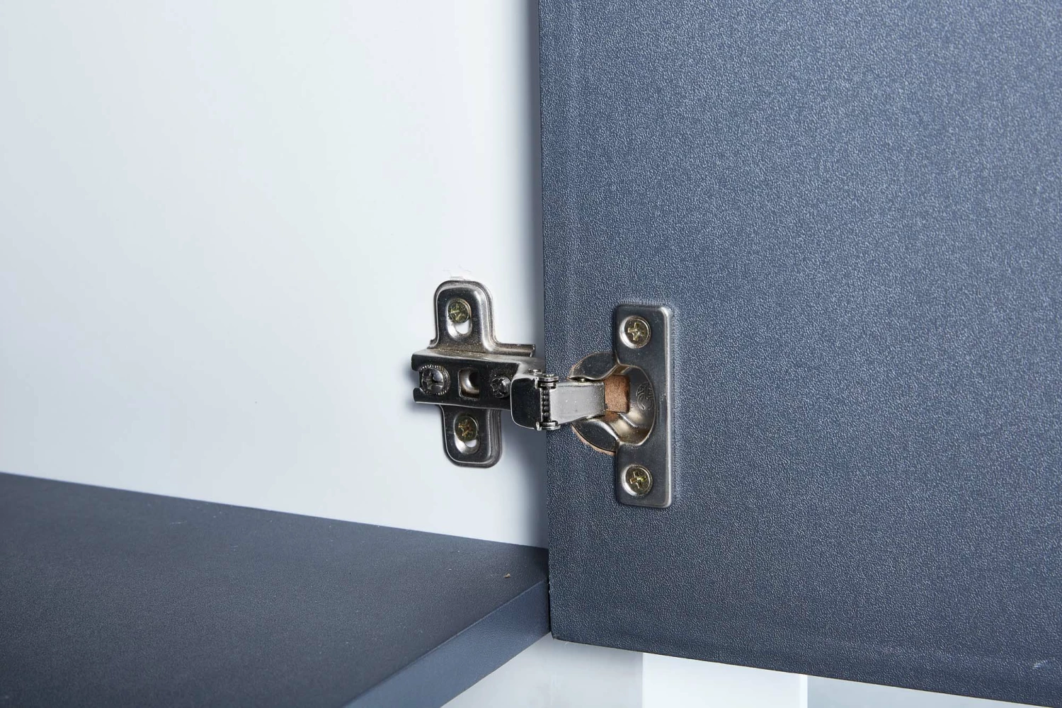 Inter Link Schreibtisch Megara In Weiss Und Grau Mit 1 Schublade Und 1 Tür – Bild 5