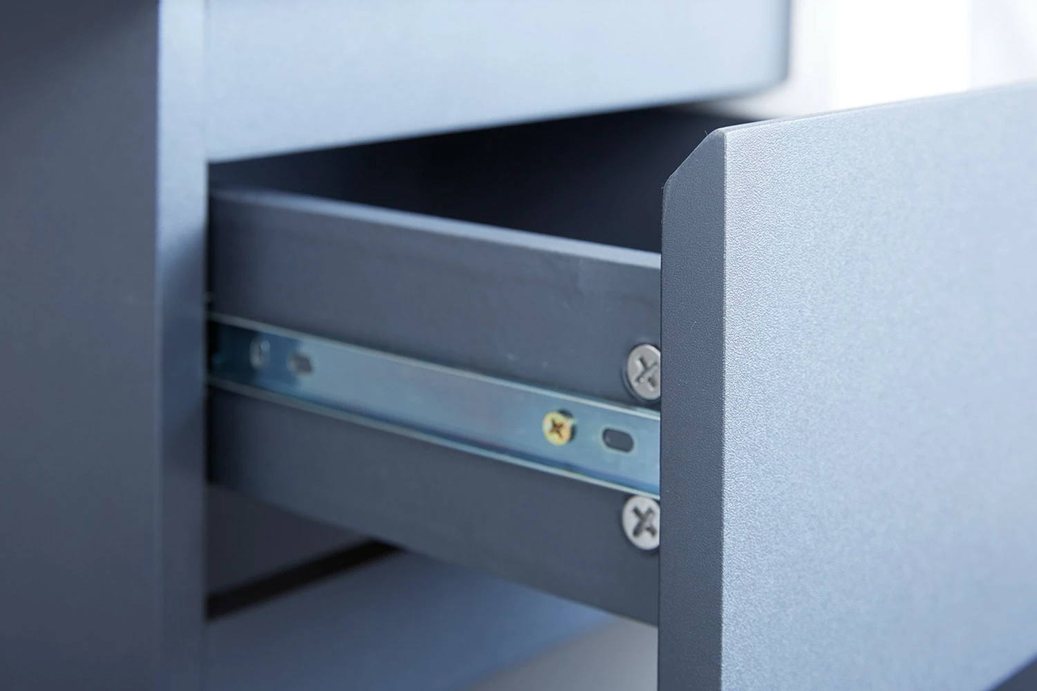 Inter Link Schreibtisch Megara In Weiss Und Grau Mit 1 Schublade Und 1 Tür – Bild 6