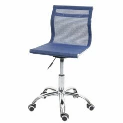 Bürostuhl MCW-K53, Drehstuhl Schreibtischstuhl Computerstuhl, Netzbezug Stoff/Textil ~ Blau