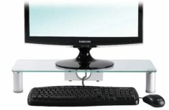 VCM Ständer Erhöhung TFT Monitor TV Aufsatz Fernseh Glas Parco