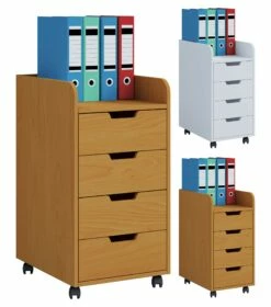 VCM Rollcontainer Beistellcontainer Bürocontainer Rollen Rollbar Schublade KonalMini