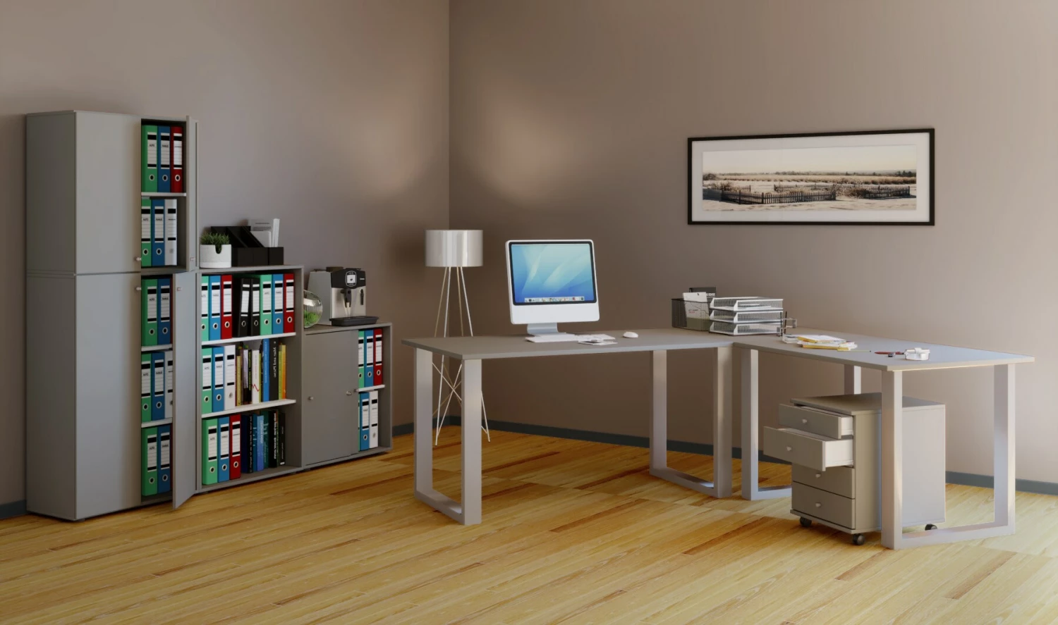 VCM Schreibtisch-Winkelkombination Lona – Bild 3