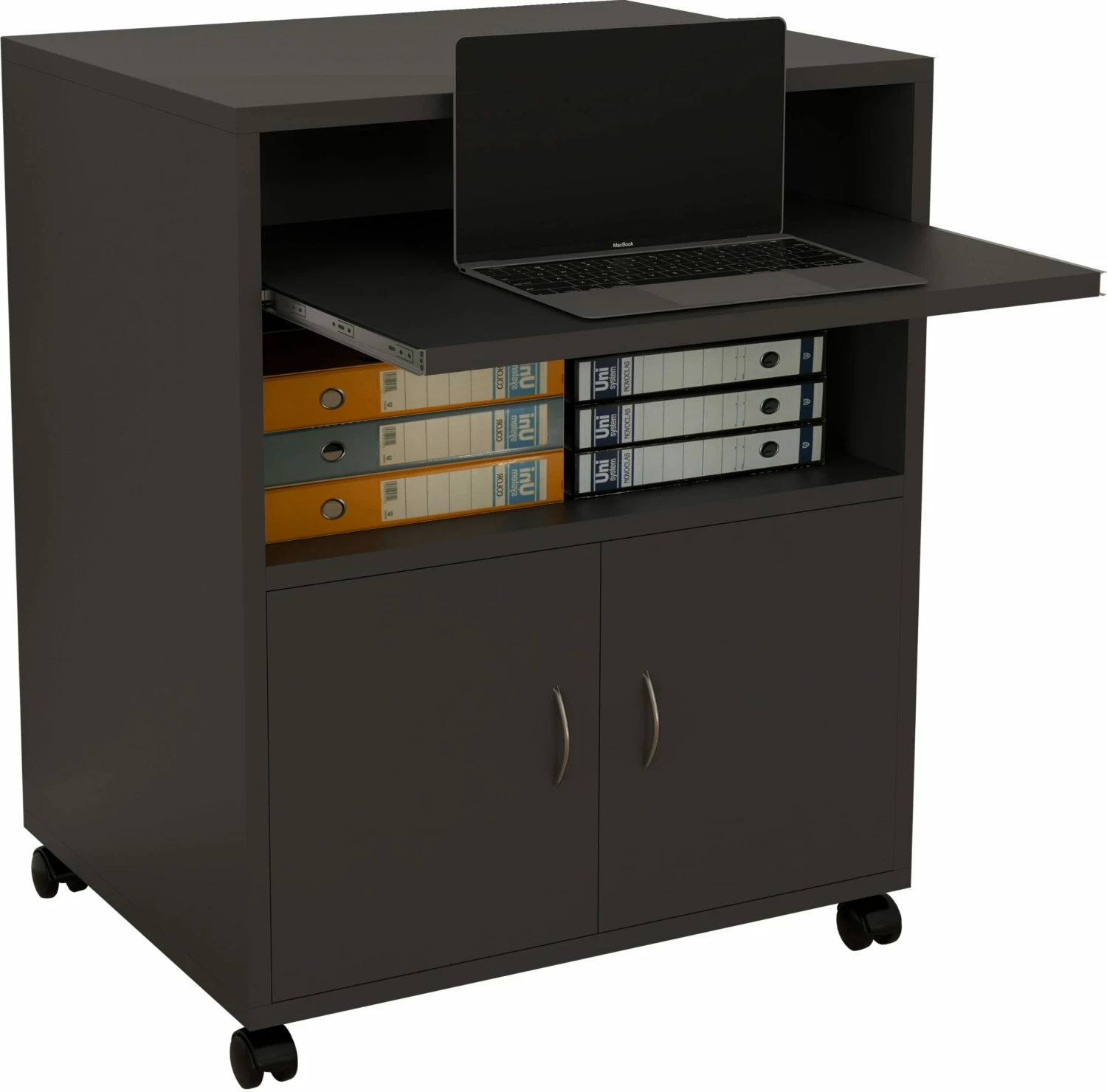 VCM Rollcontainer Beistellcontainer Bürocontainer Rollen Tastaturauszug Milasi – Bild 3