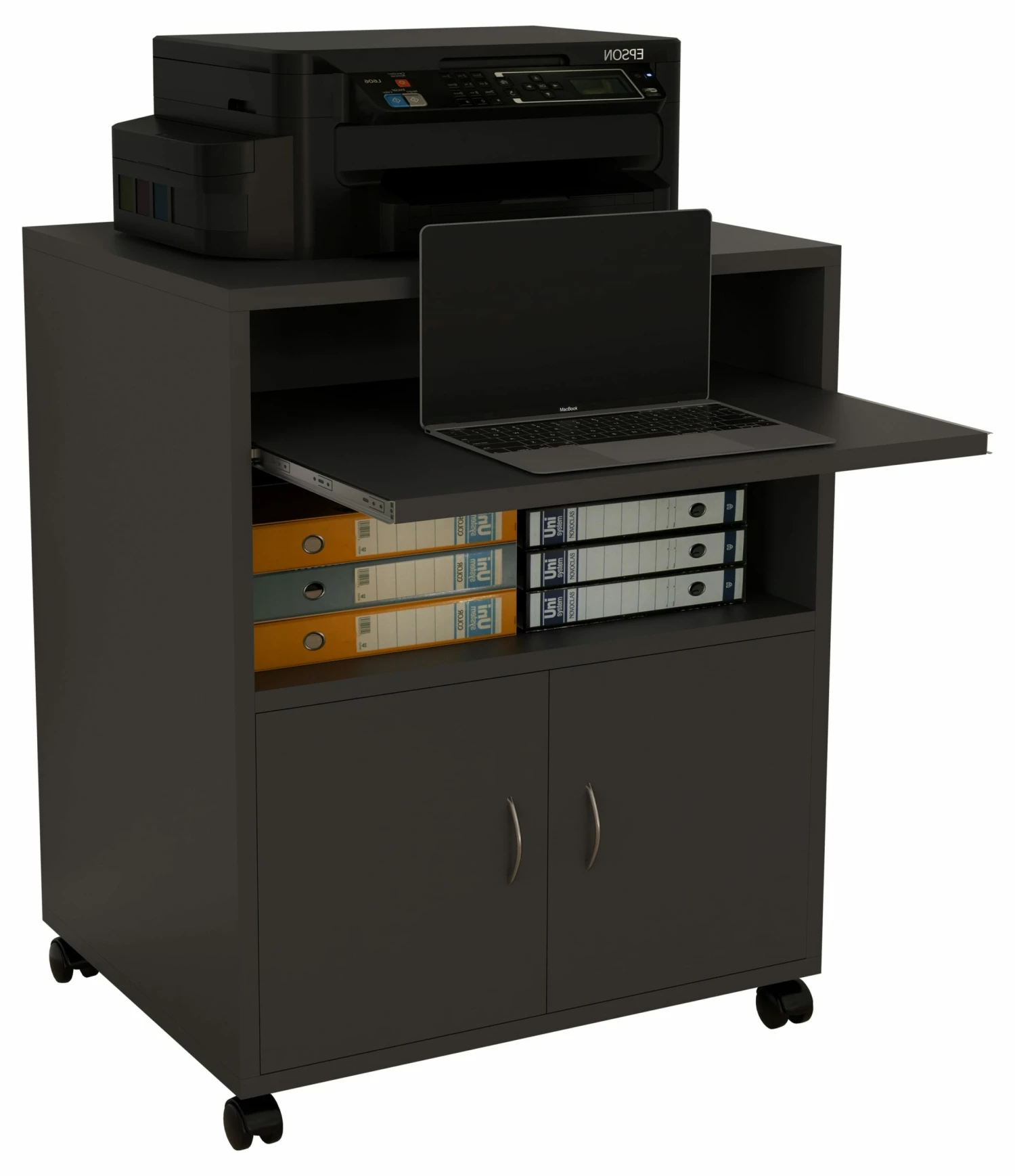 VCM Rollcontainer Beistellcontainer Bürocontainer Rollen Tastaturauszug Milasi – Bild 4