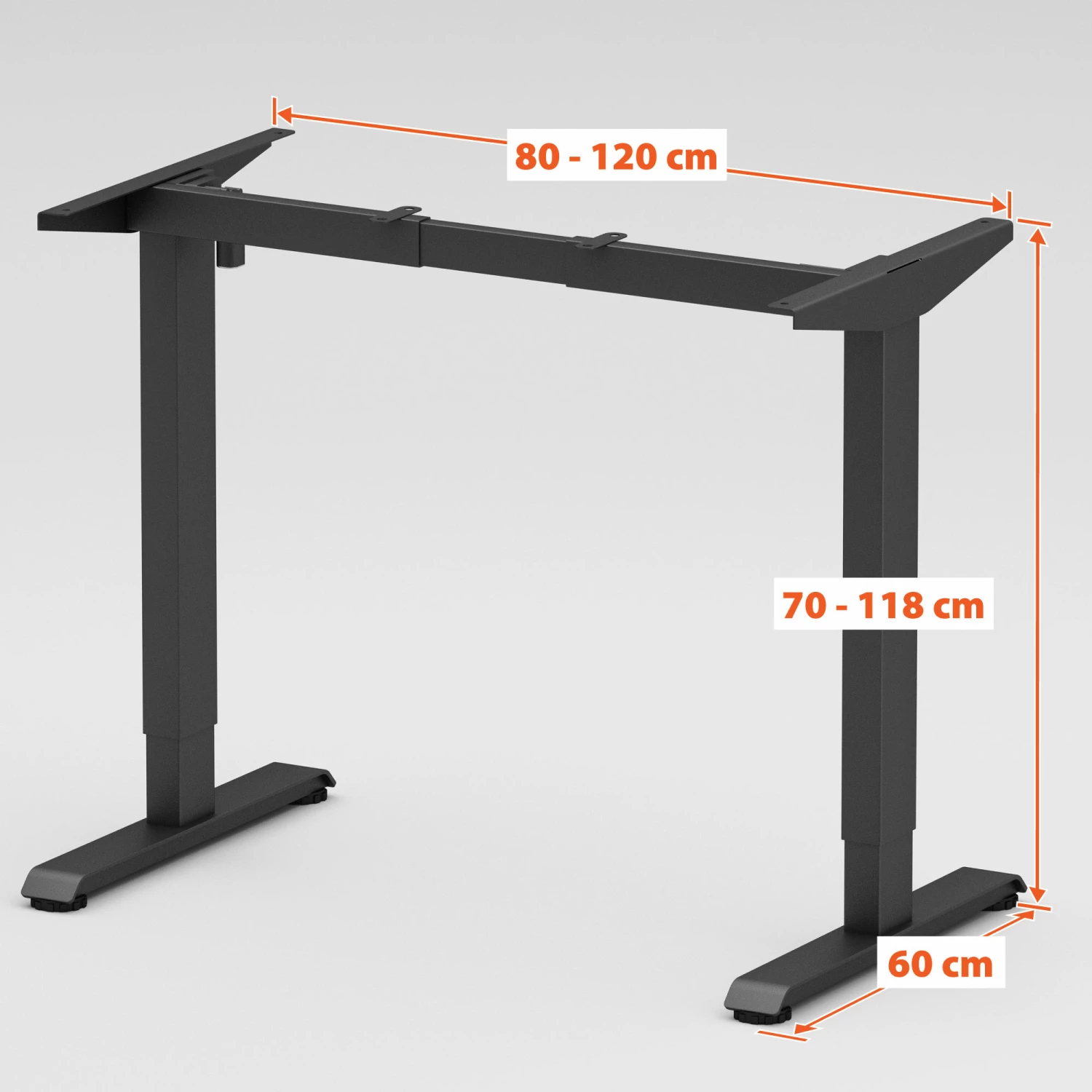 Albatros Schreibtisch-Gestell LIFT N3S, Silber, Elektrisch Höhenverstellbar – Bild 6