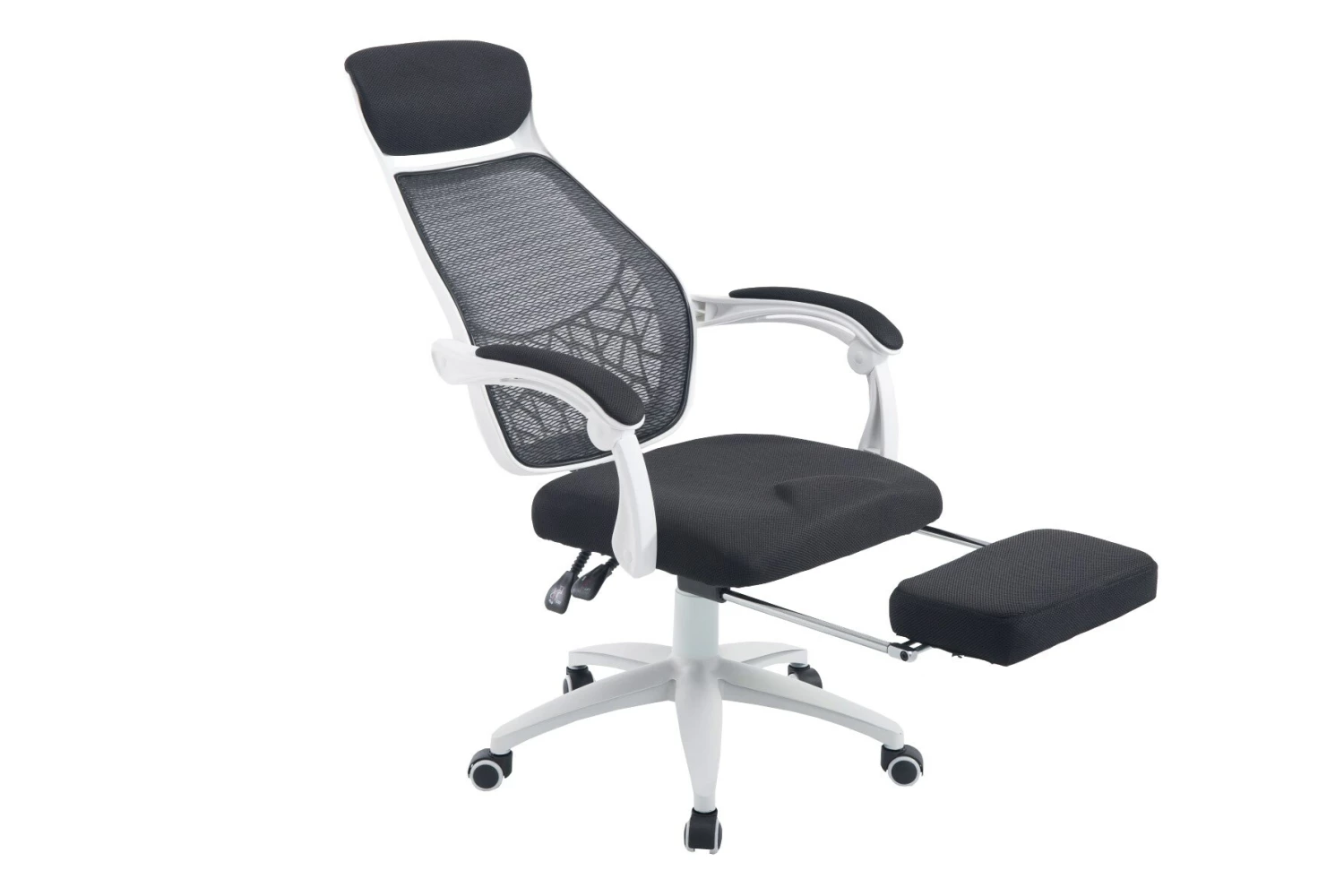 CLP Bürostuhl Marcel I Höhenverstellbarer Schreibtischstuhl Mit Ausziehbarer Fußablage Und Atmungsaktivem Netzbezug