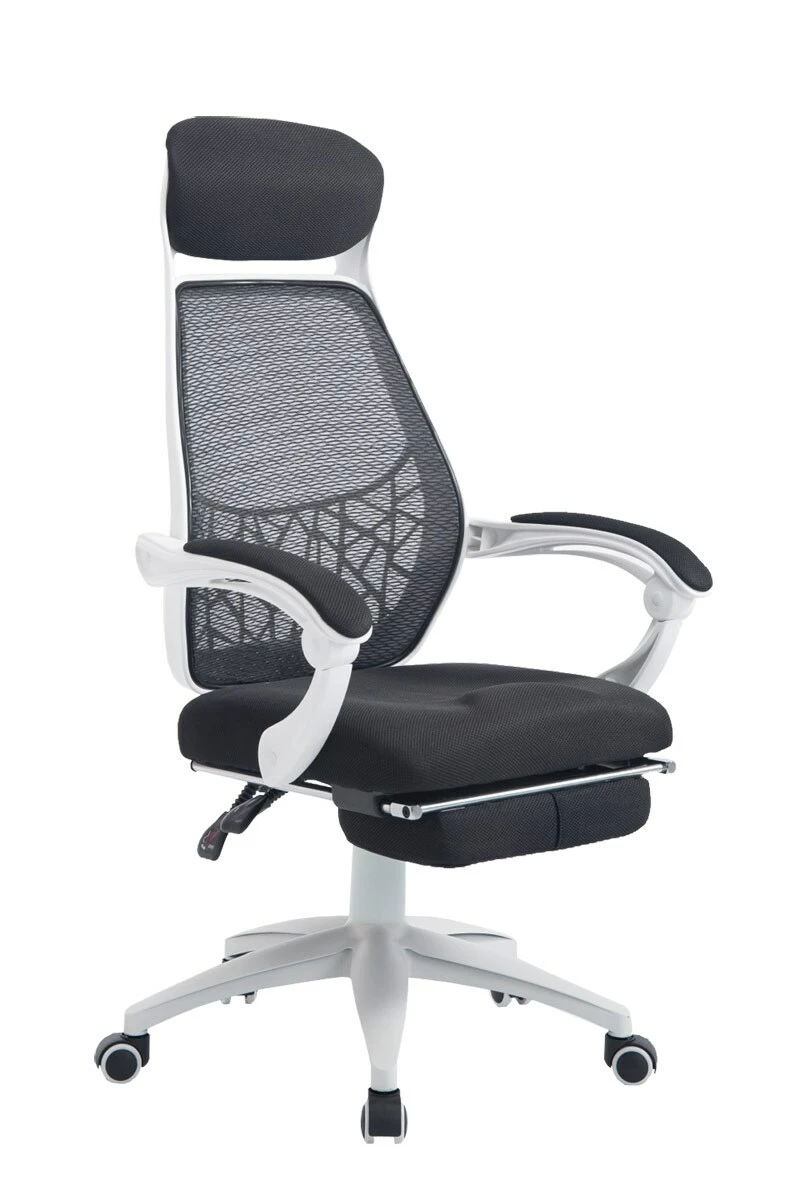 CLP Bürostuhl Marcel I Höhenverstellbarer Schreibtischstuhl Mit Ausziehbarer Fußablage Und Atmungsaktivem Netzbezug – Bild 3