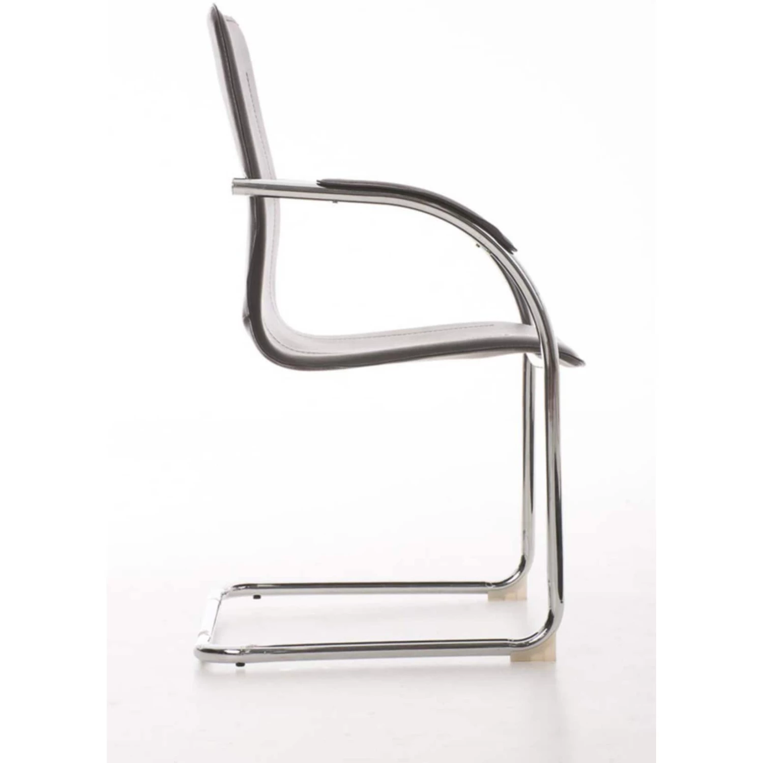 CLP Freischwinger Melina V2 Mit Kunstlederbezug I Konferenzstuhl Mit Armlehne I Bürostuhl Mit Metallgestell In Chrom-Optik Und Bodenschonern – Bild 6