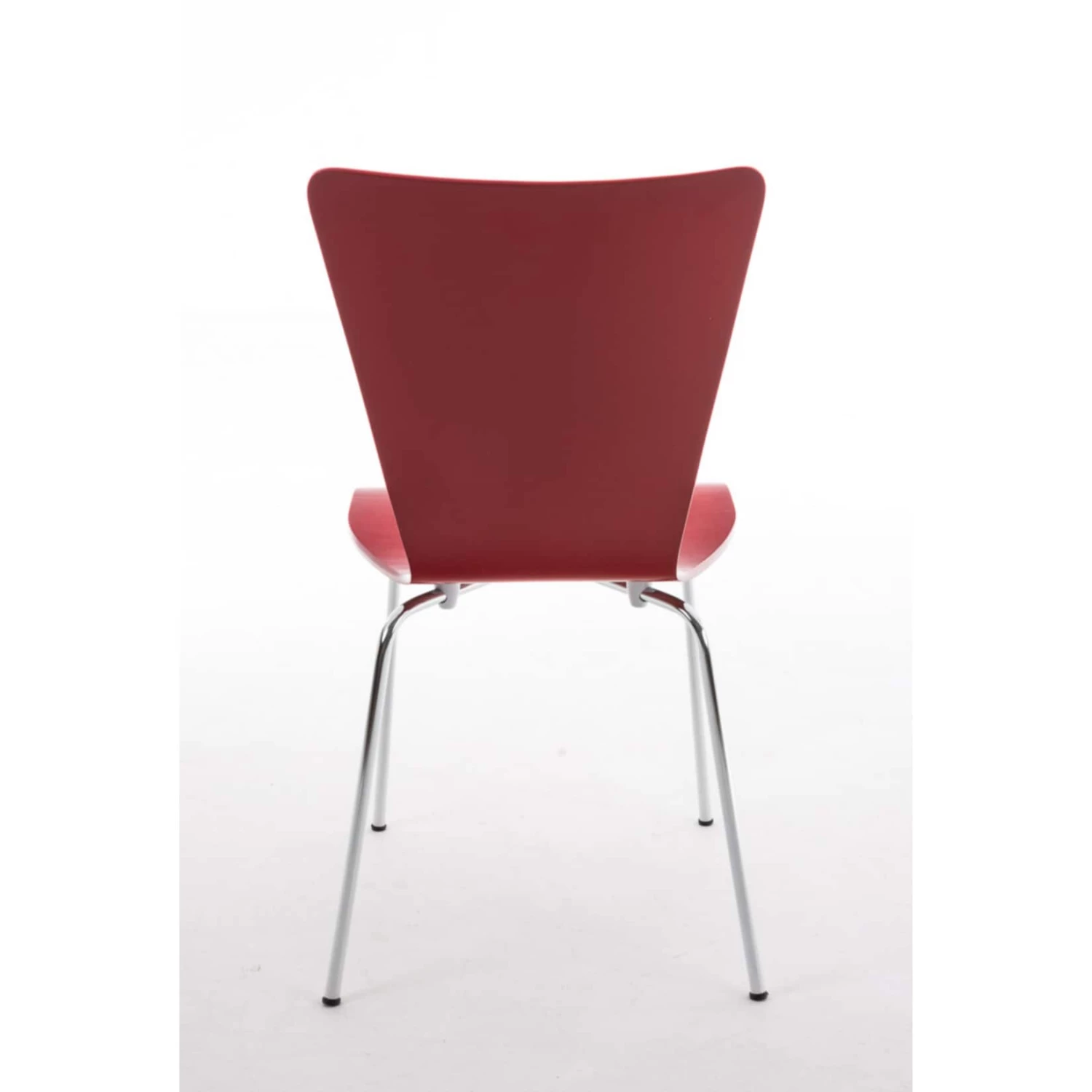 CLP Stapelstuhl Aaron Ergonomisch Geformter Konferenzstuhl Mit Holzsitz Und Metallgestell I Platzsparender Stuhl Mit Pflegeleichter SitzflĂ€che â Bild 3