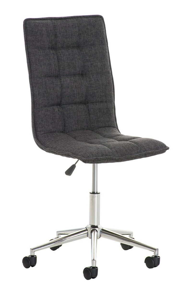 CLP Arbeitshocker PEKING Mit Stoffbezug | Schreibtischstuhl Mit Laufrollen | Höhenverstellbarer Drehstuhl | In Verschiedenen Farben Erhältlich