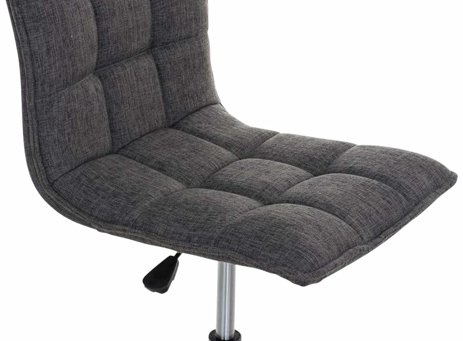 CLP Arbeitshocker PEKING Mit Stoffbezug | Schreibtischstuhl Mit Laufrollen | Höhenverstellbarer Drehstuhl | In Verschiedenen Farben Erhältlich – Bild 3