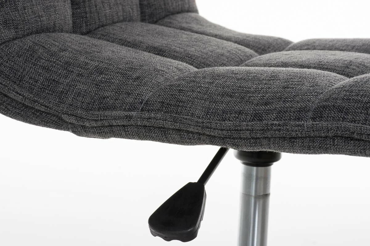 CLP Arbeitshocker PEKING Mit Stoffbezug | Schreibtischstuhl Mit Laufrollen | Höhenverstellbarer Drehstuhl | In Verschiedenen Farben Erhältlich – Bild 6