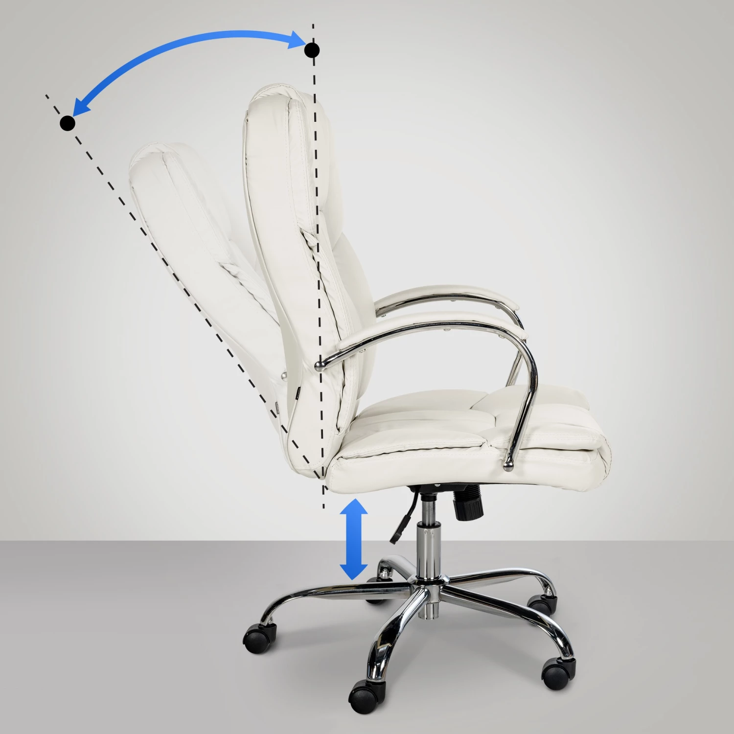 CLP XXL - Bürostuhl Xanthos Mit Hochwertiger Polsterung Und Kunstlederbezug I Drehbarer Und Höhenverstellbarer Chefsessel – Bild 4