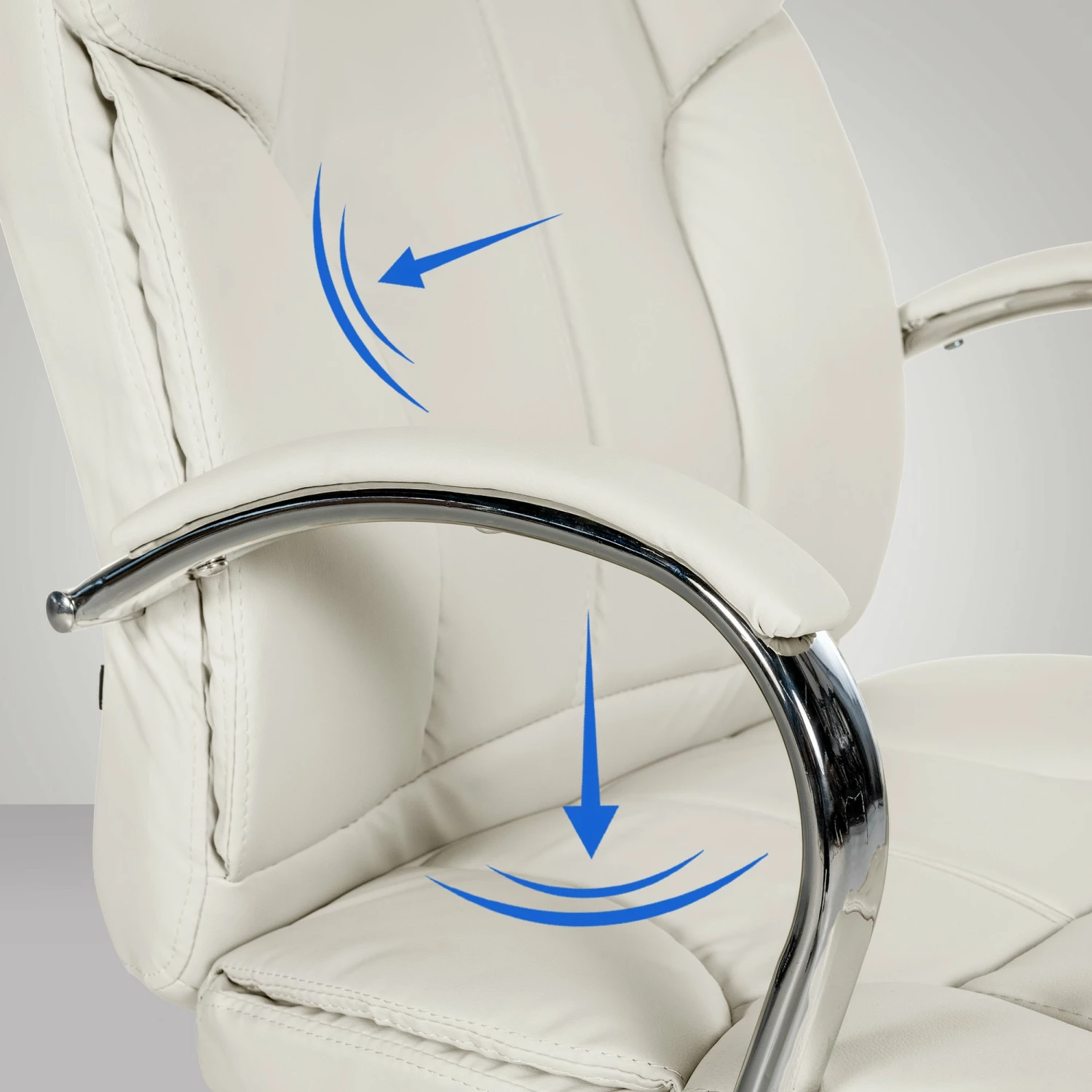 CLP XXL - Bürostuhl Xanthos Mit Hochwertiger Polsterung Und Kunstlederbezug I Drehbarer Und Höhenverstellbarer Chefsessel – Bild 5