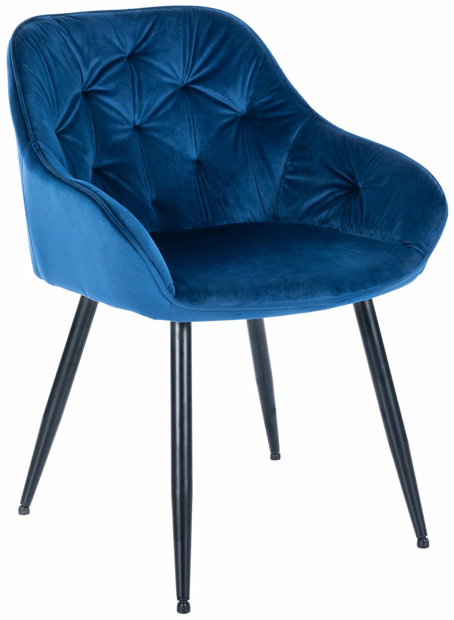 CLP Besucherstuhl Cassis Samt I Gesteppter Polsterstuhl Mit Samtbezug I Küchenstuhl Mit Bodenschonern