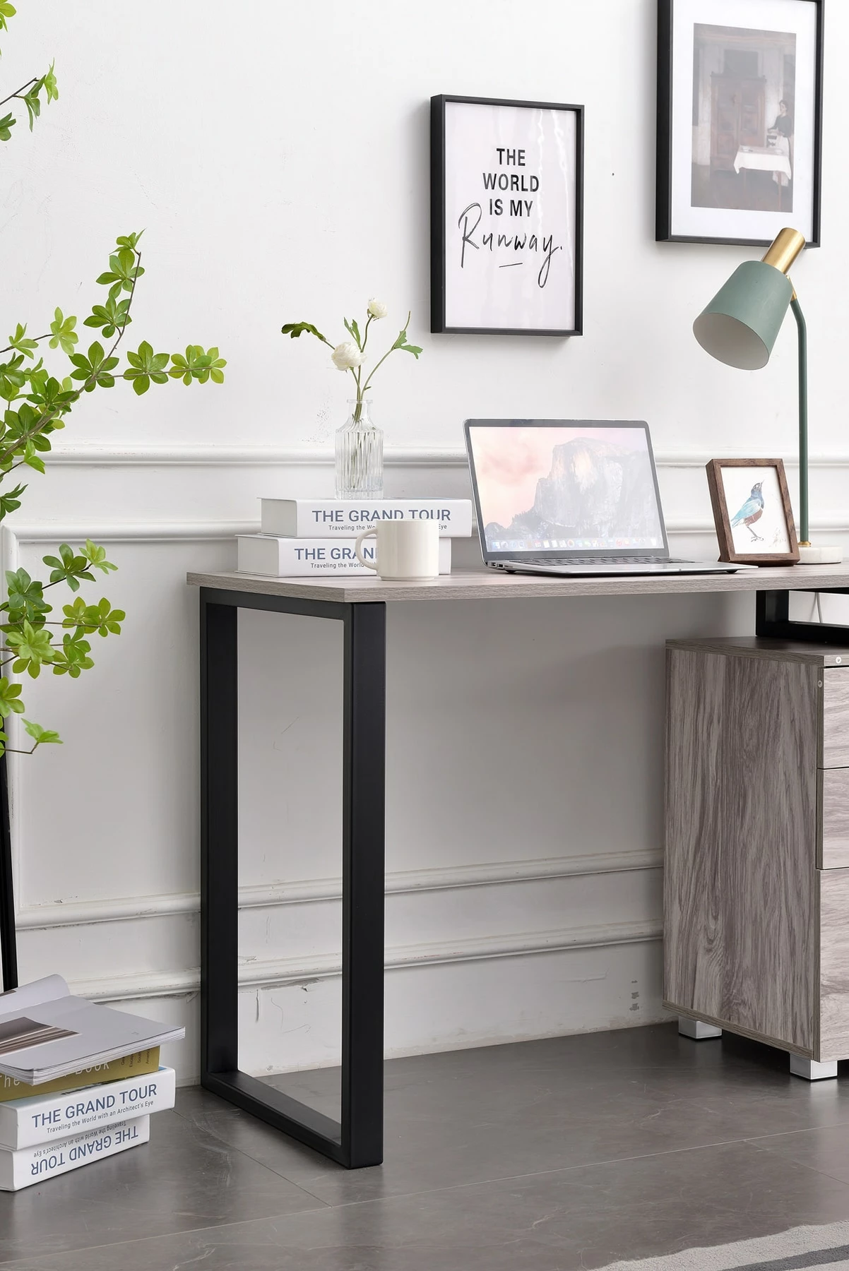 CLP Schreibtisch Stockton I Bürotisch Mit Stauraum I Computertisch Mit Schubladen I Laptoptisch Mit Container – Bild 3