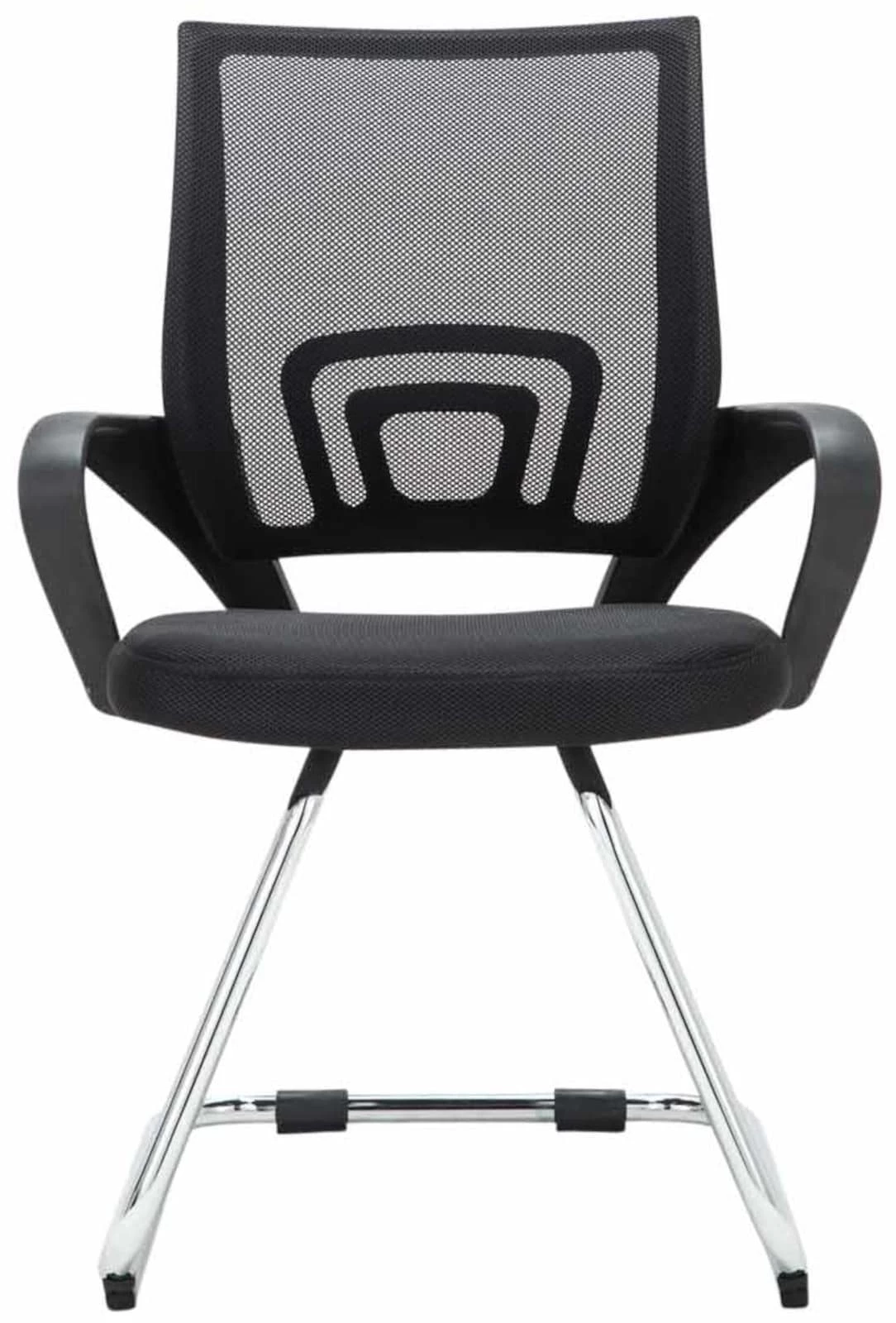 CLP 2er Set Freischwinger Eureka Mit Netzbezug Und Bodenschonern I Wartezimmerstühle Mit Armlehnen & Metalgestell – Bild 3