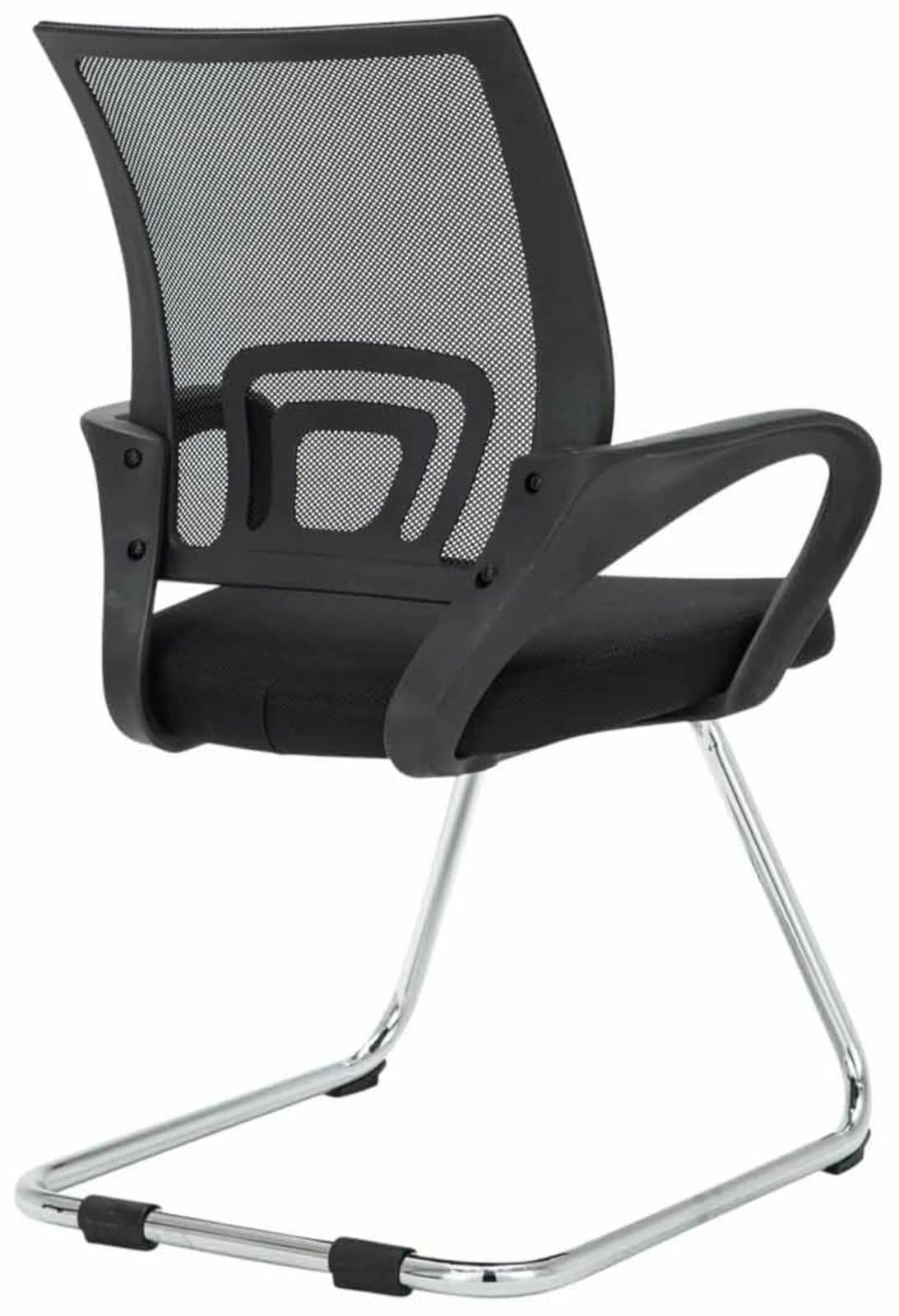 CLP 2er Set Freischwinger Eureka Mit Netzbezug Und Bodenschonern I Wartezimmerstühle Mit Armlehnen & Metalgestell – Bild 5