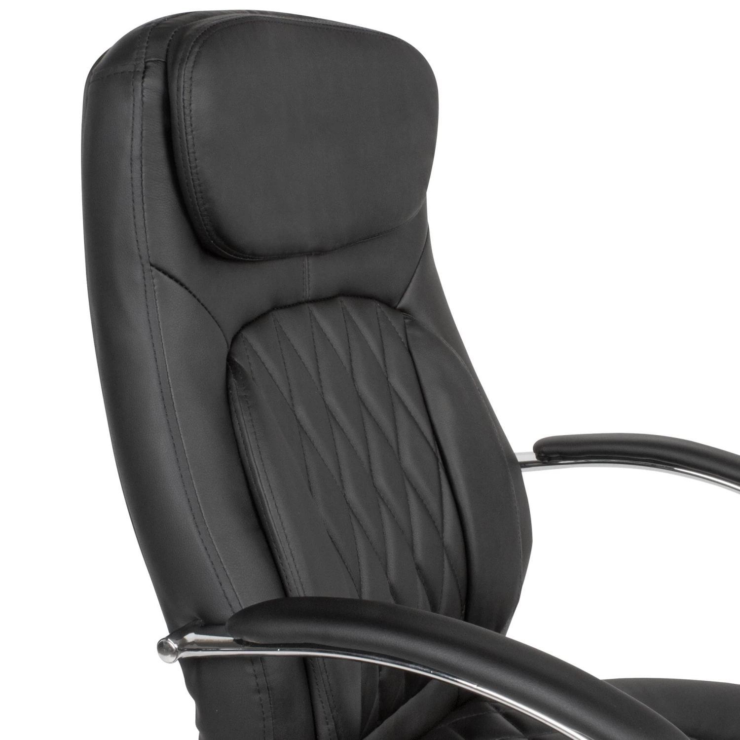 FineBuy Schreibtischstuhl Kunstleder Schwarz Büro Drehstuhl Bürosessel 120 Kg – Bild 5