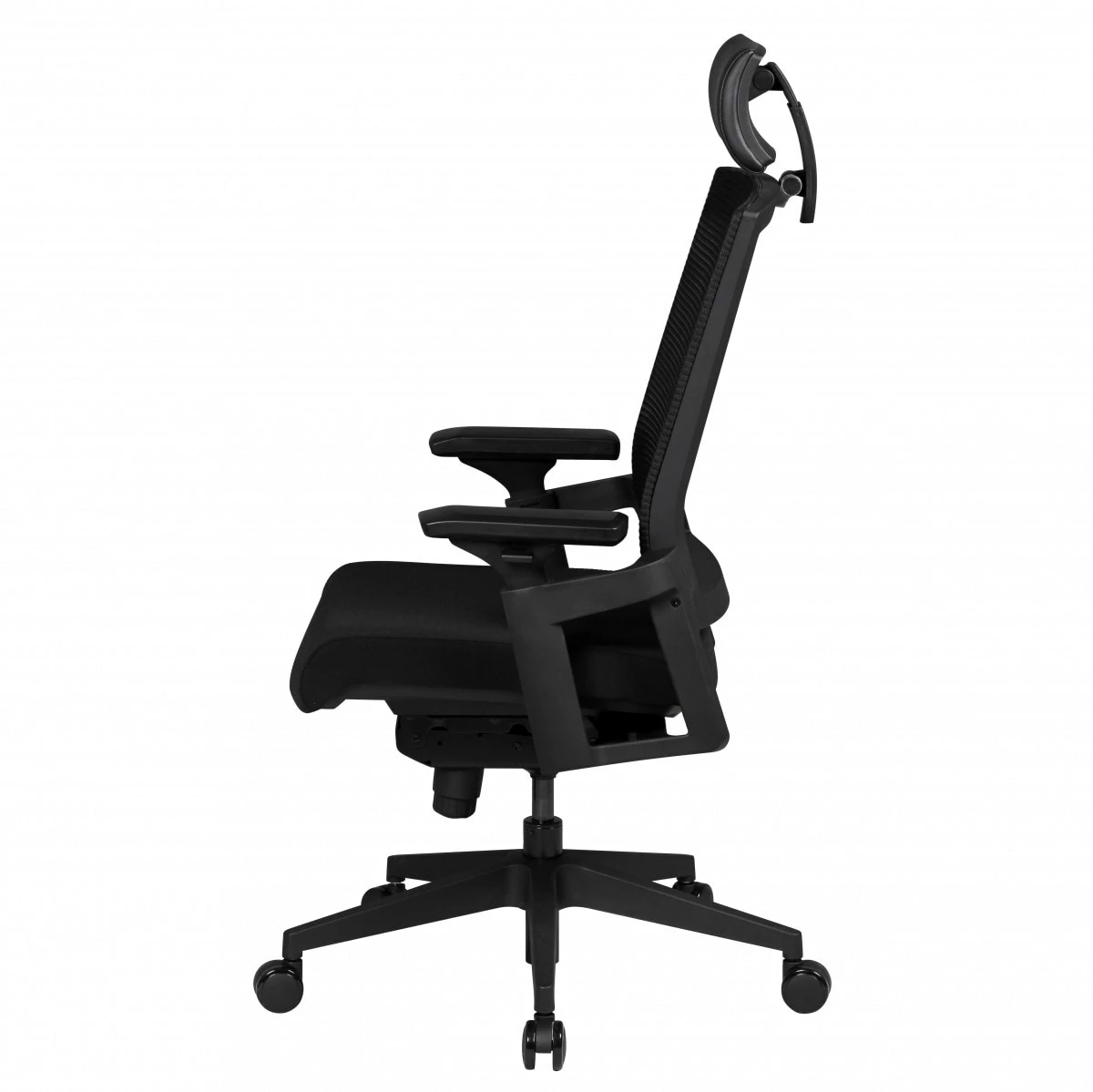 Bürostuhl Ergonomisch Drehstuhl Stoff Schwarz Chefsessel Kopfstütze Büro Sessel – Bild 3