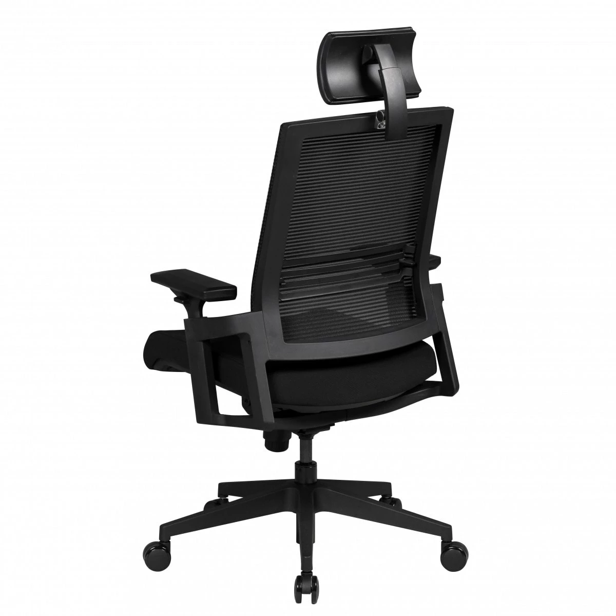 Bürostuhl Ergonomisch Drehstuhl Stoff Schwarz Chefsessel Kopfstütze Büro Sessel – Bild 4