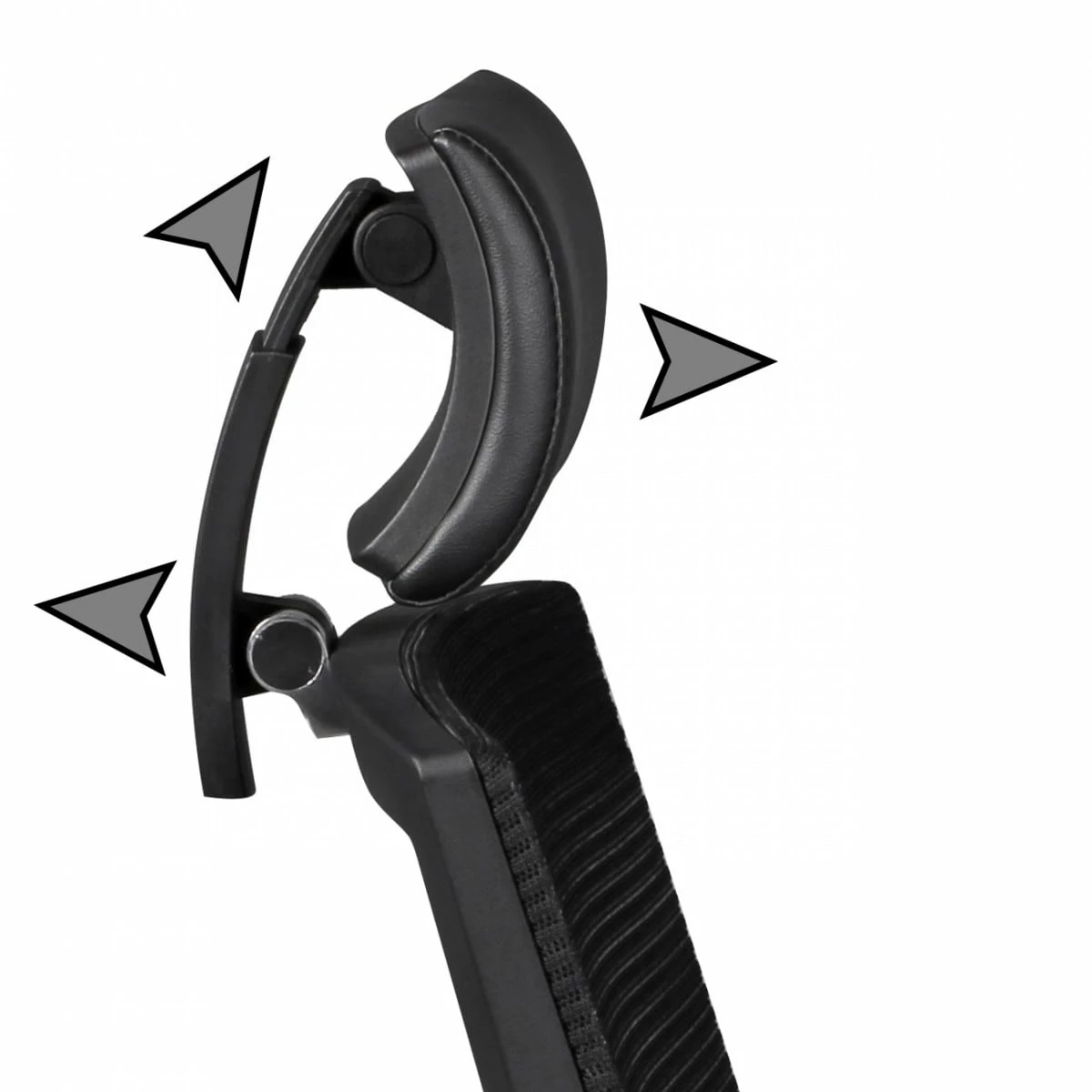 Bürostuhl Ergonomisch Drehstuhl Stoff Schwarz Chefsessel Kopfstütze Büro Sessel – Bild 6