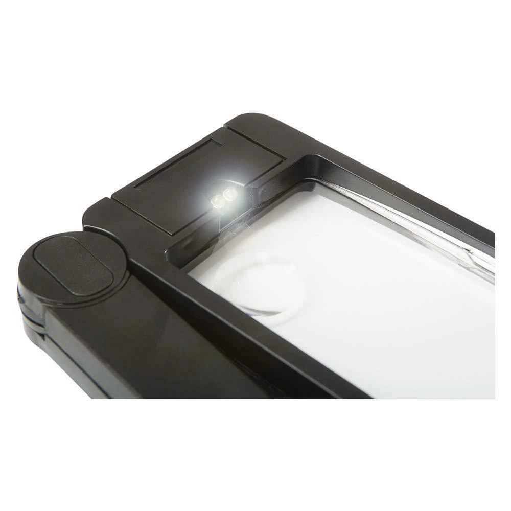 GENIE ML105 Handlupe Leselupe Rechteckig Mit LED Licht Vergrößerungsglas Lupe – Bild 3