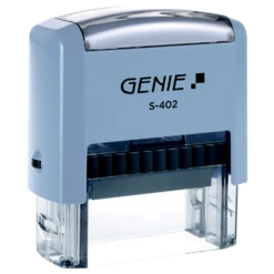 GENIE S-402 Selbstfärbender Stempel Set Mit Bis Zu 4 Zeilen Selbersetzen Firmenstempel