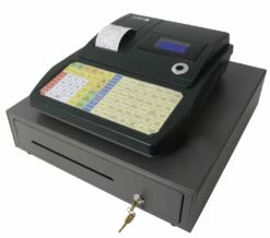 Registrierkasse Olympia CM 942F TSE GoBD/GDPdU-konform 4 Schein- & 8 Münzfächer Flachtastatur Mit 84 Tasten