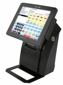 OLYMPIA Touch 200 Registrierkasse 3 Jahre TSE Lizenz Android Betriebssystem, Schwarz