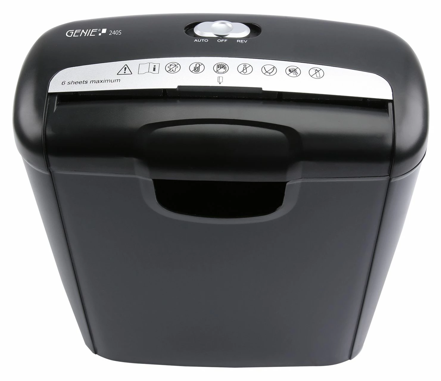 Genie 240S Aktenvernichter 6 Blatt Streifenschnitt Sicherheitsstufe P2 Mit Kredikarten – Bild 6