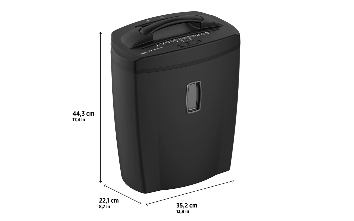 GENIE 580 Aktenvernichter 10 Blatt Partikelschnitt Und CD Vernichtung Schwarz – Bild 3