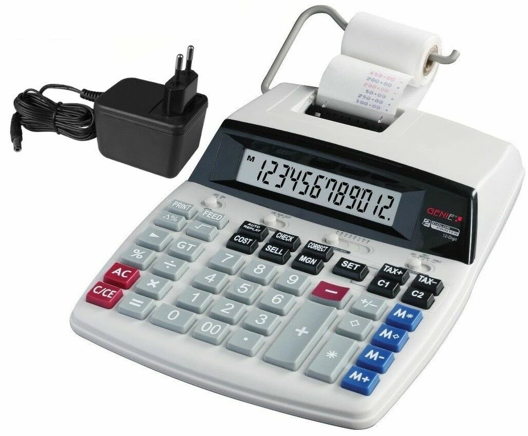 D69 Plus Druckender Tischrechner NEU! Rechenmaschine Rechner Kasse Drucker