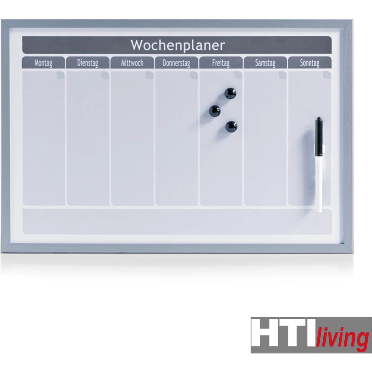 HTI-Living Wochenplaner Magnetisch Alugrau – Bild 2