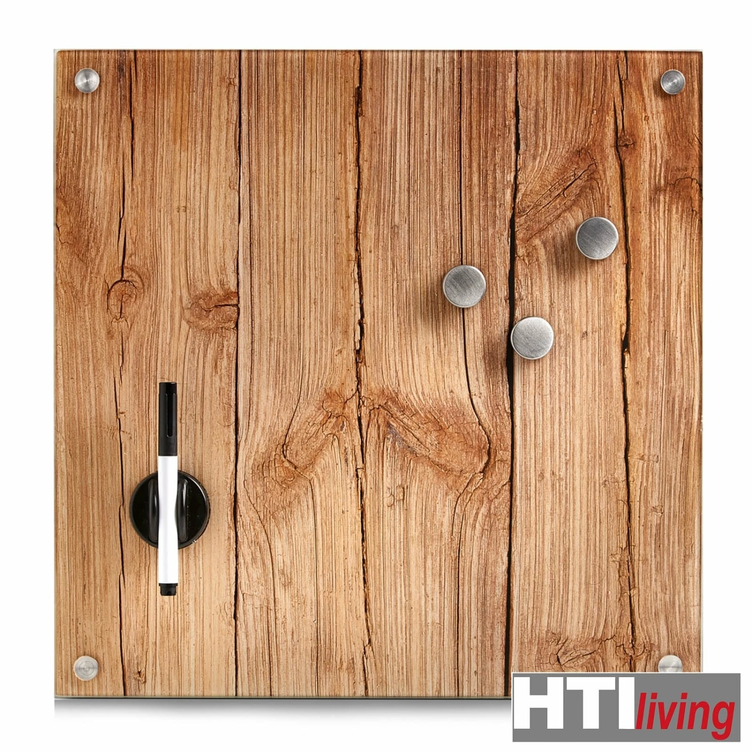 HTI-Living Memoboard Glas Wood – Bild 2