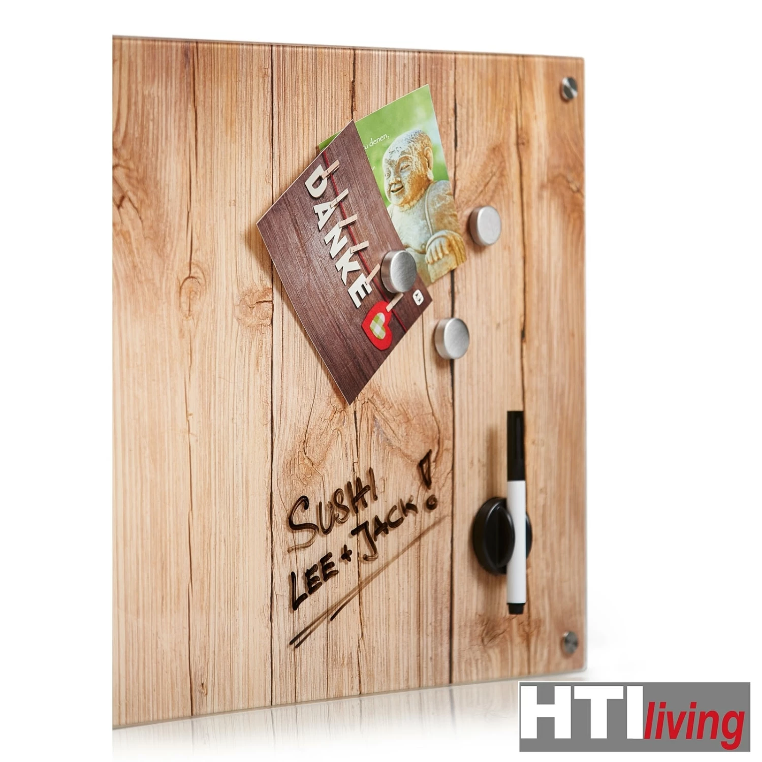 HTI-Living Memoboard Glas Wood – Bild 3