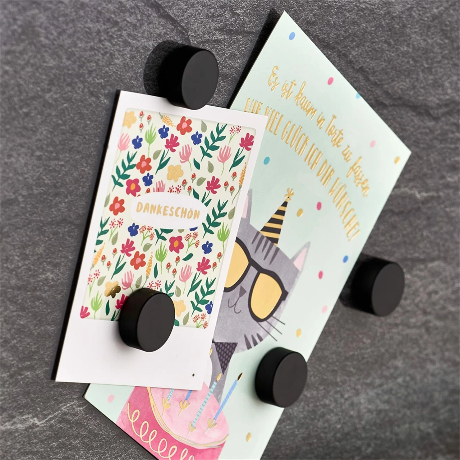 HTI-Living Magnet-Set Extra Stark Aus Metall 4-teilig Schwarz – Bild 2