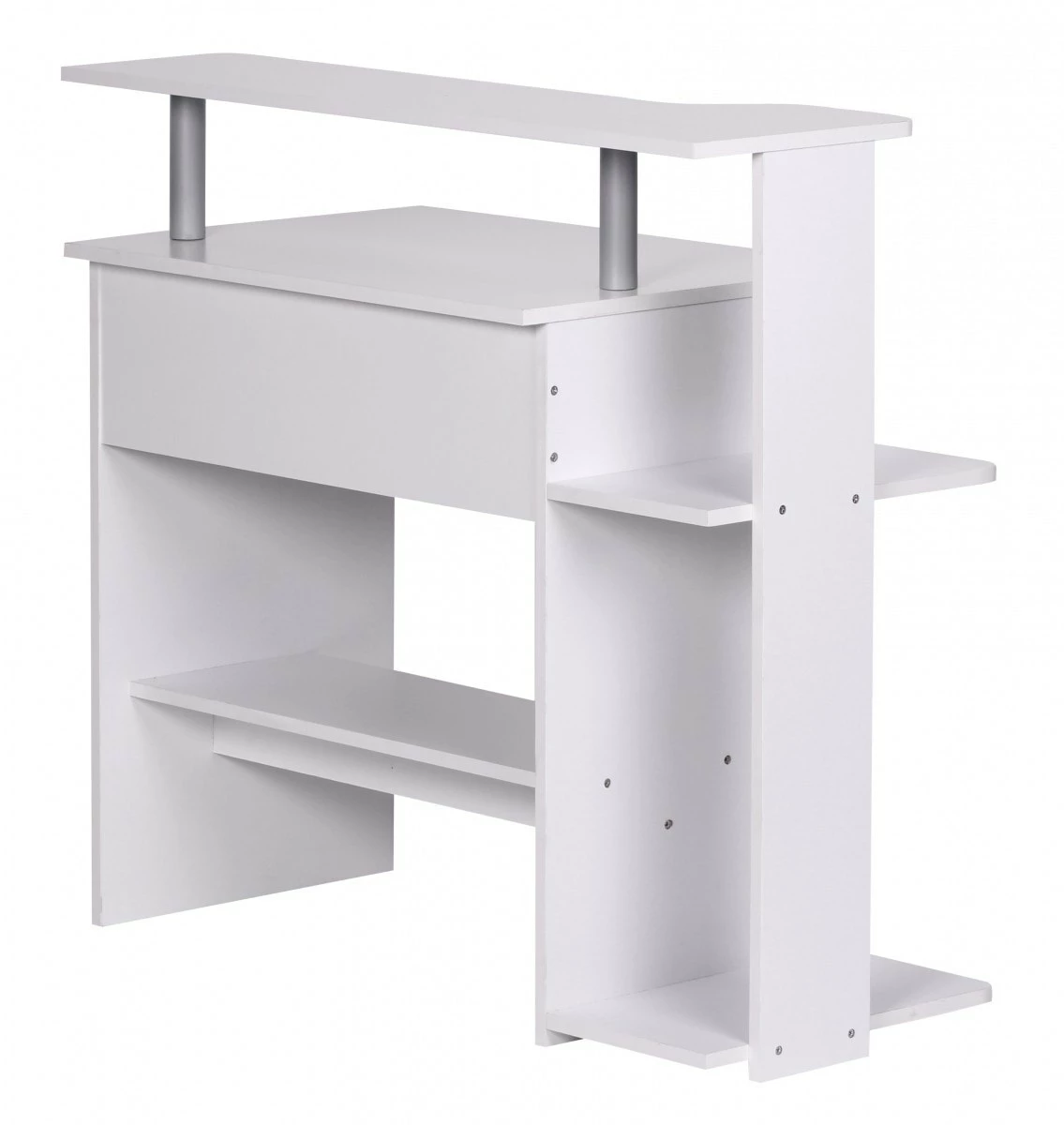 WOHNLING Computertisch Dennis Weiß Dekor Mit Viel Ablage – Bild 5