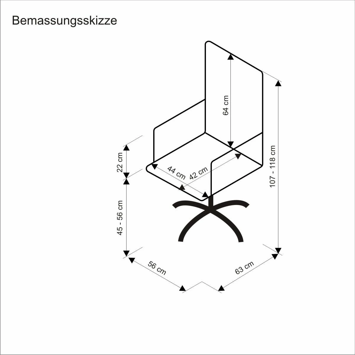 Bürostuhl "Mesh" Metall Mit Netzbezug Mesh Grün – Bild 5