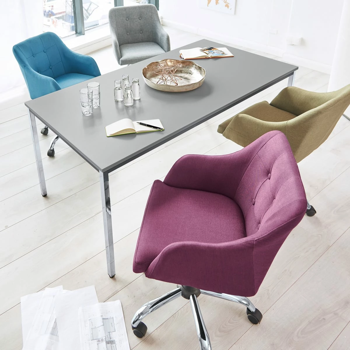 Drehstuhl Mia Grau – Bild 4