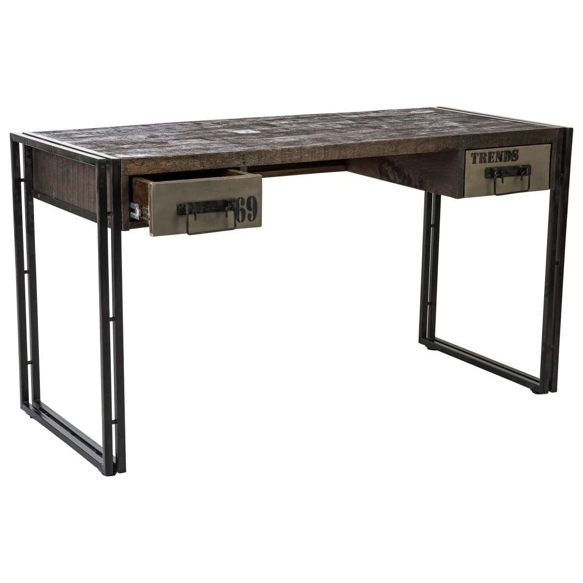 Schreibtisch Delhi Braun/Schwarz – Bild 2