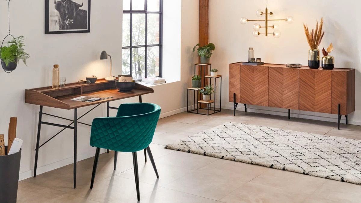 Schreibtisch Leeds Braun – Bild 2