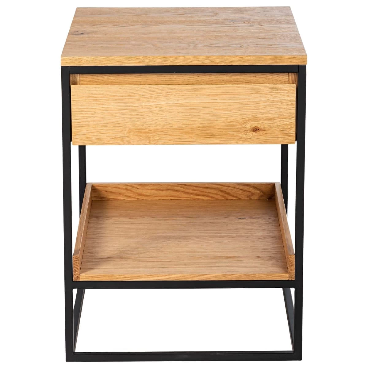 Beistelltisch Bergen Natur/Schwarz