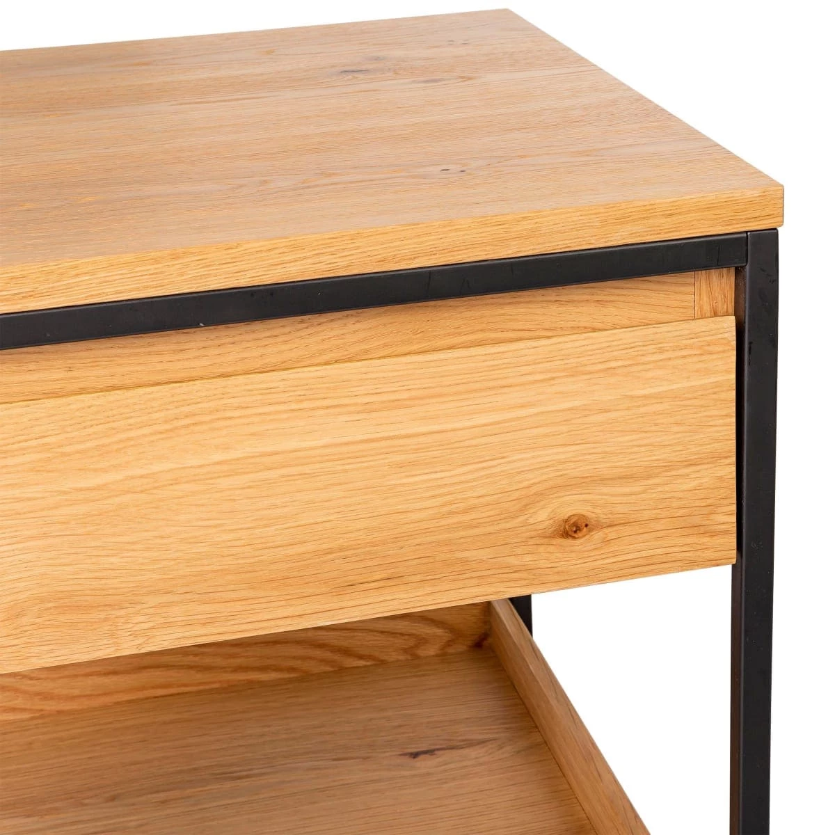 Beistelltisch Bergen Natur/Schwarz – Bild 3