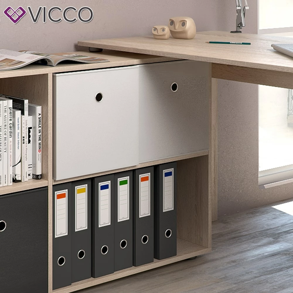 Vicco Eckschreibtisch FlexPlus Computer Bürotisch PC Schreibtisch Eiche Sonoma – Bild 5